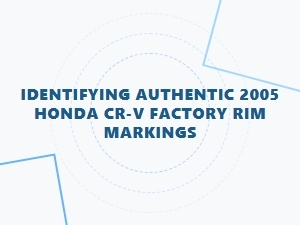 How to Identify Authentic Honda Cr-V Factory Rim Markings